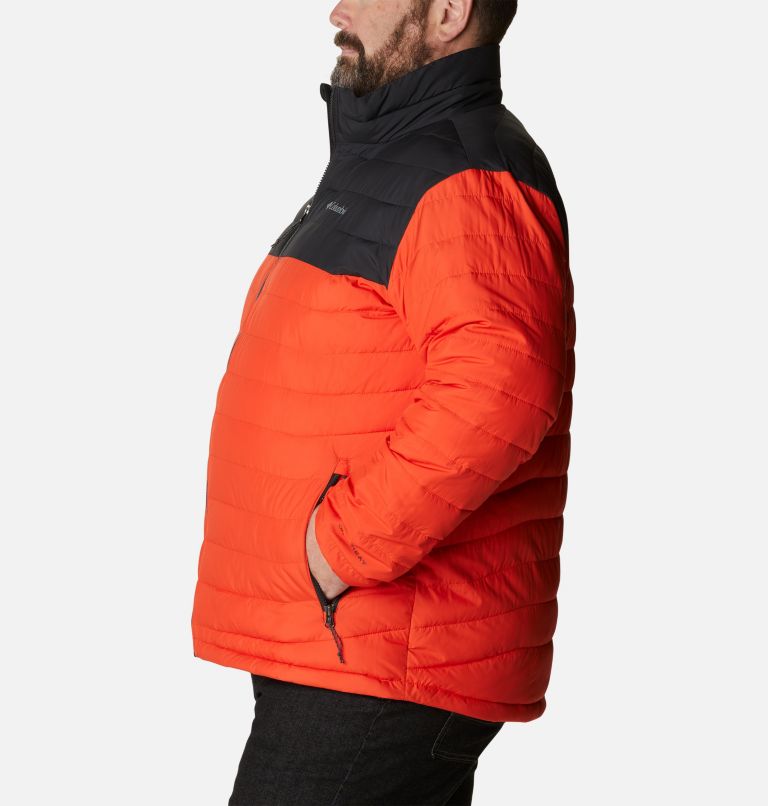 Men's Powder Lite Insulated Jacket - Extended Size, Color: Red Quartz, Shark, image 3