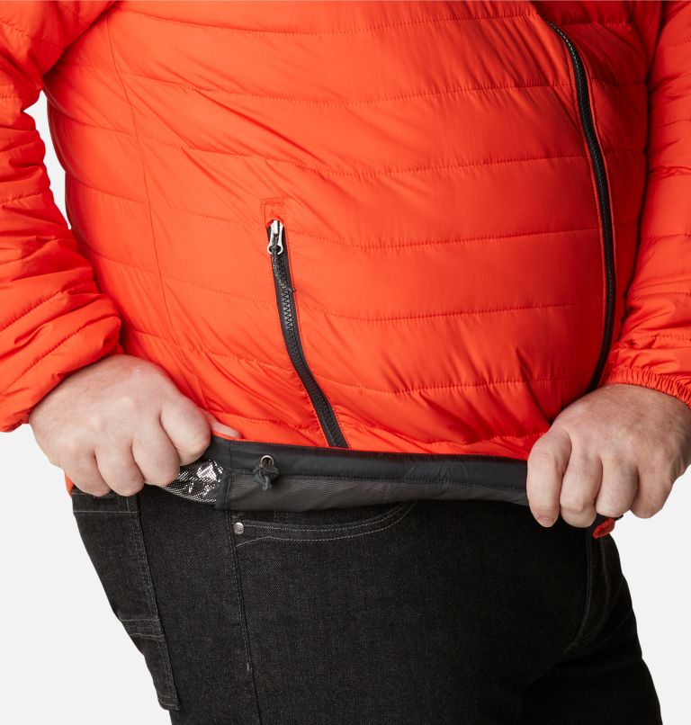 Thumbnail: Men's Powder Lite Insulated Jacket - Extended Size, Color: Red Quartz, Shark, image 6