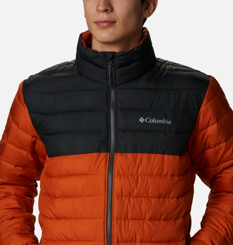 Men's Powder Lite Insulated Jacket - Extended Size, Color: Harvester, Shark, image 4