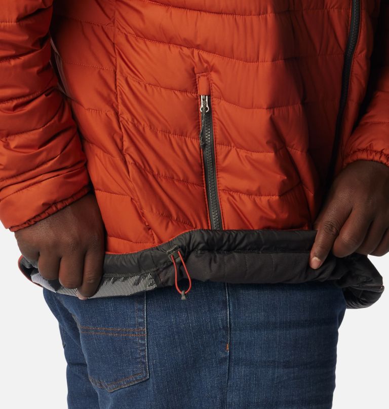 Men's Powder Lite Insulated Jacket – Big, Color: Warp Red, Shark, image 7