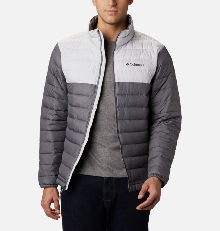 Thumbnail: Men's Powder Lite Insulated Jacket – Tall, Color: City Grey, Nimbus Grey, image 1