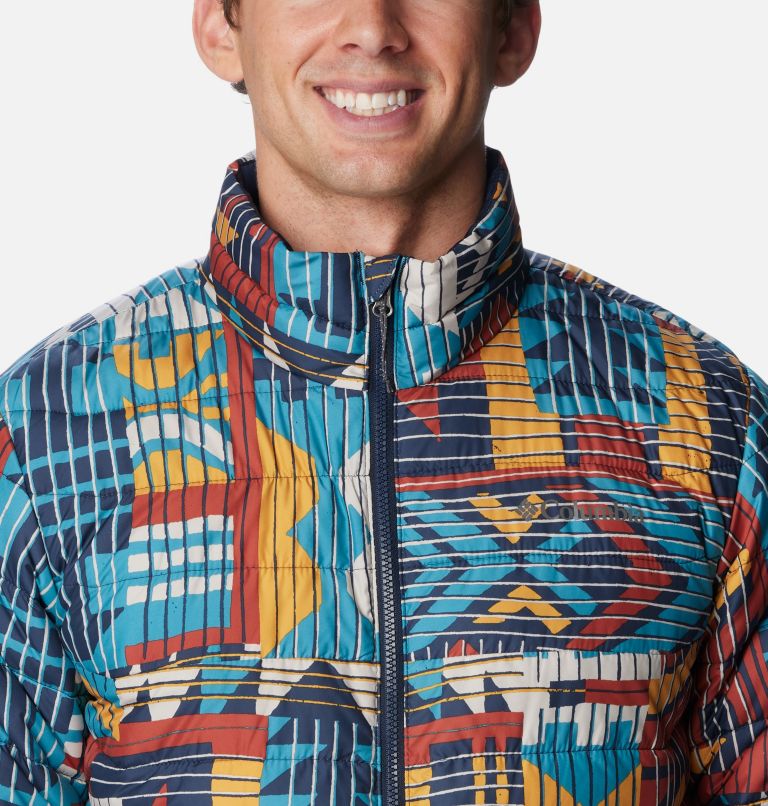 Thumbnail: Men's Powder Lite Insulated Jacket – Tall, Color: Warp Red Pathways Print, image 4