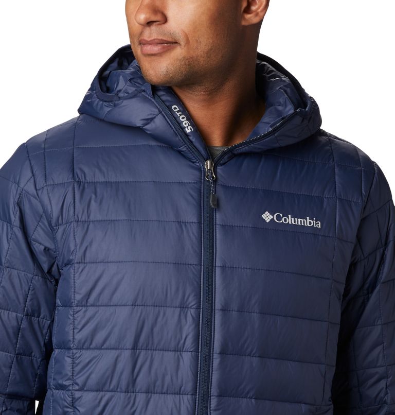 Men's Voodoo Falls 590 TurboDown Hooded Puffer Jacket, Color: Collegiate Navy, image 3