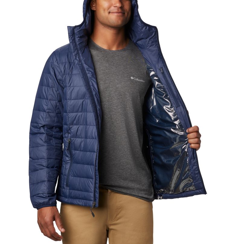Men's Voodoo Falls 590 TurboDown Hooded Puffer Jacket, Color: Collegiate Navy, image 4