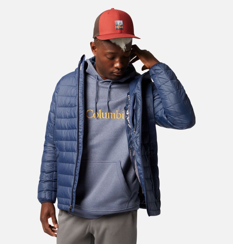 Men's Voodoo Falls 590 TurboDown Hooded Puffer Jacket, Color: Collegiate Navy, image 6