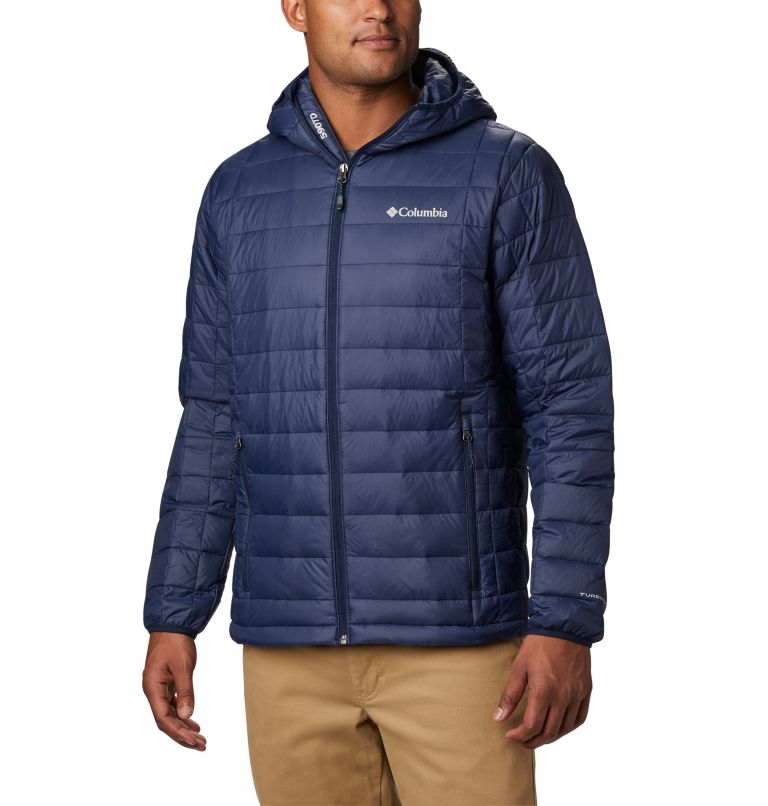 Men's Voodoo Falls 590 TurboDown Hooded Puffer Jacket, Color: Collegiate Navy, image 1