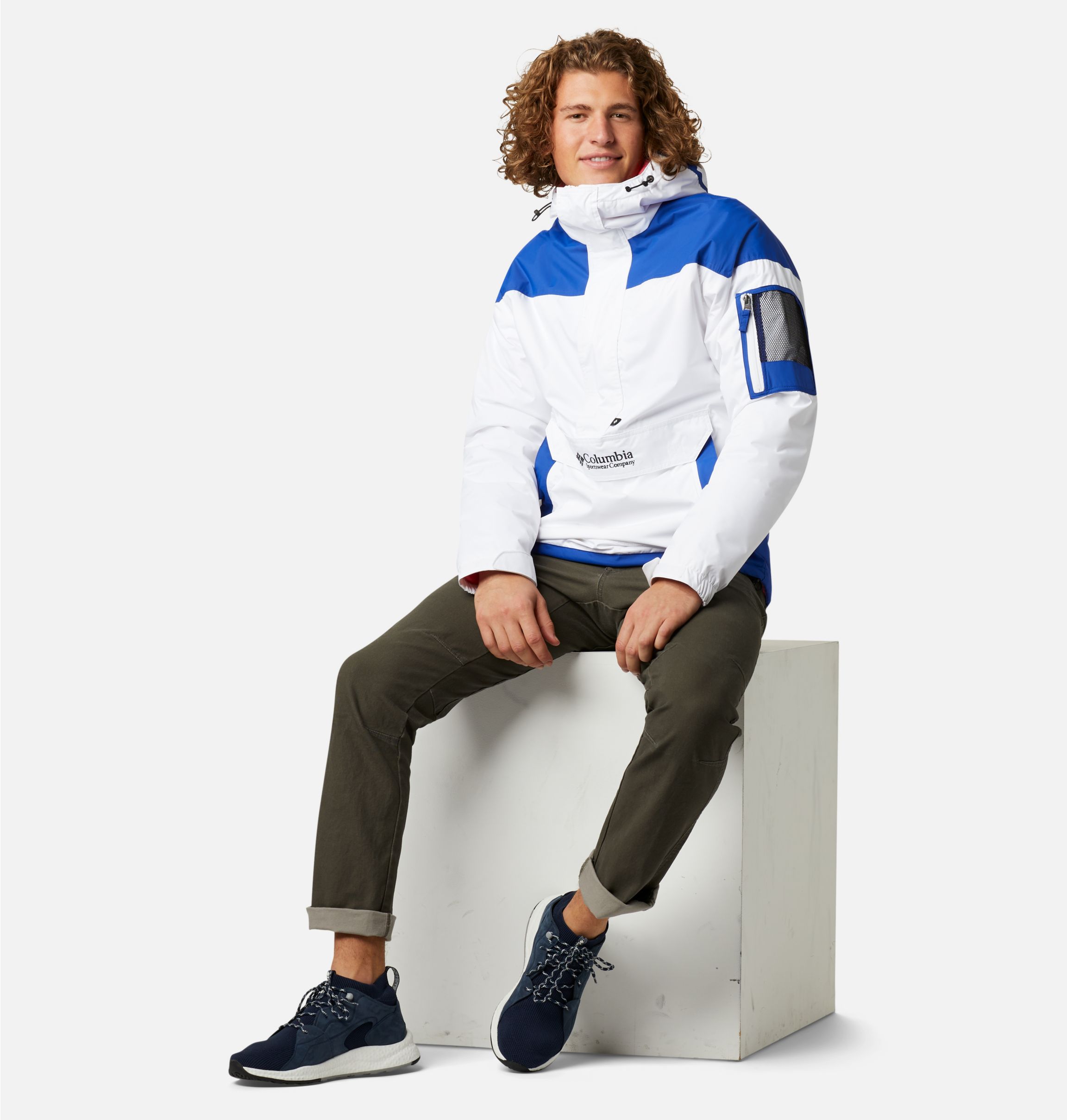 Columbia challenger shop pullover in white