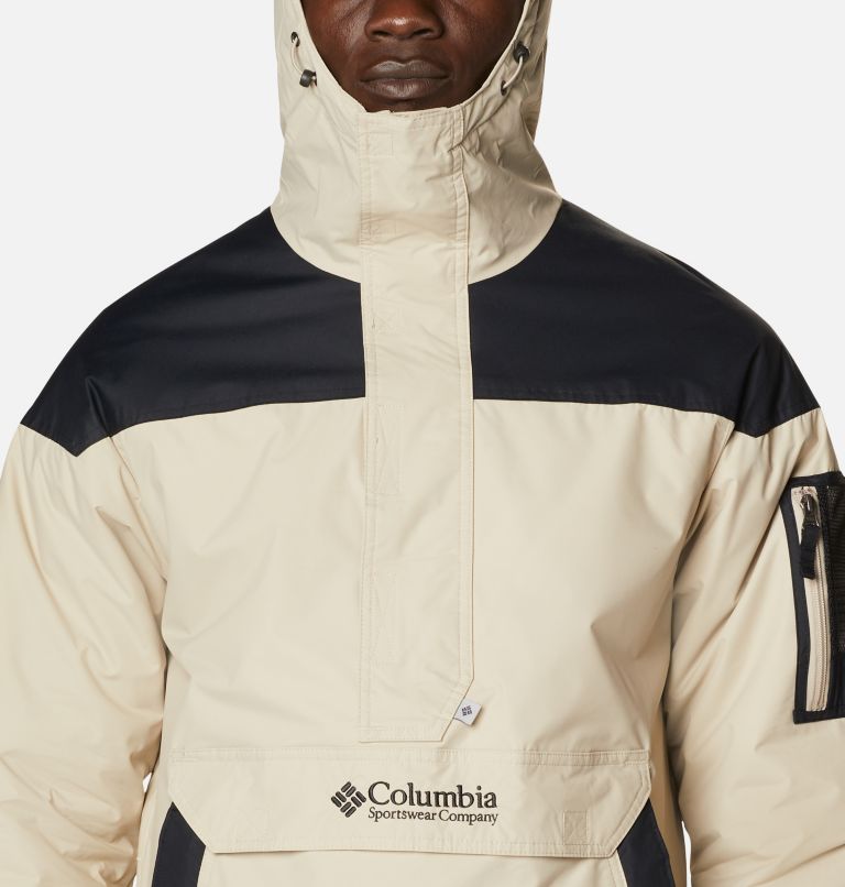 Columbia Challenger Pullover Giacca Impermeabile Uomo, Stone  Green/Collegiate Navy - Bike Sport Adventure