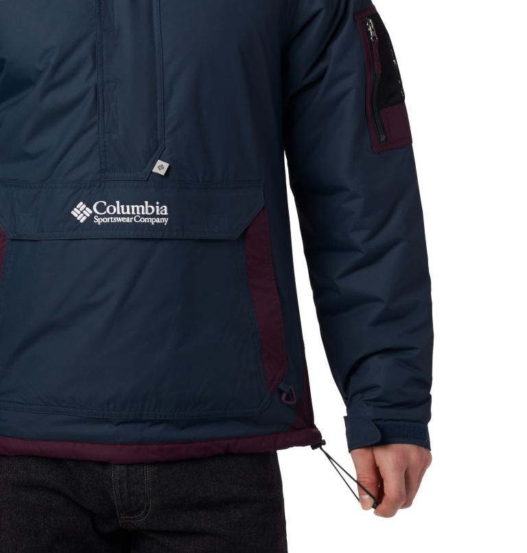 Men's Challenger Insulated Anorak, Color: Night Shadow, Black Cherry, image 3
