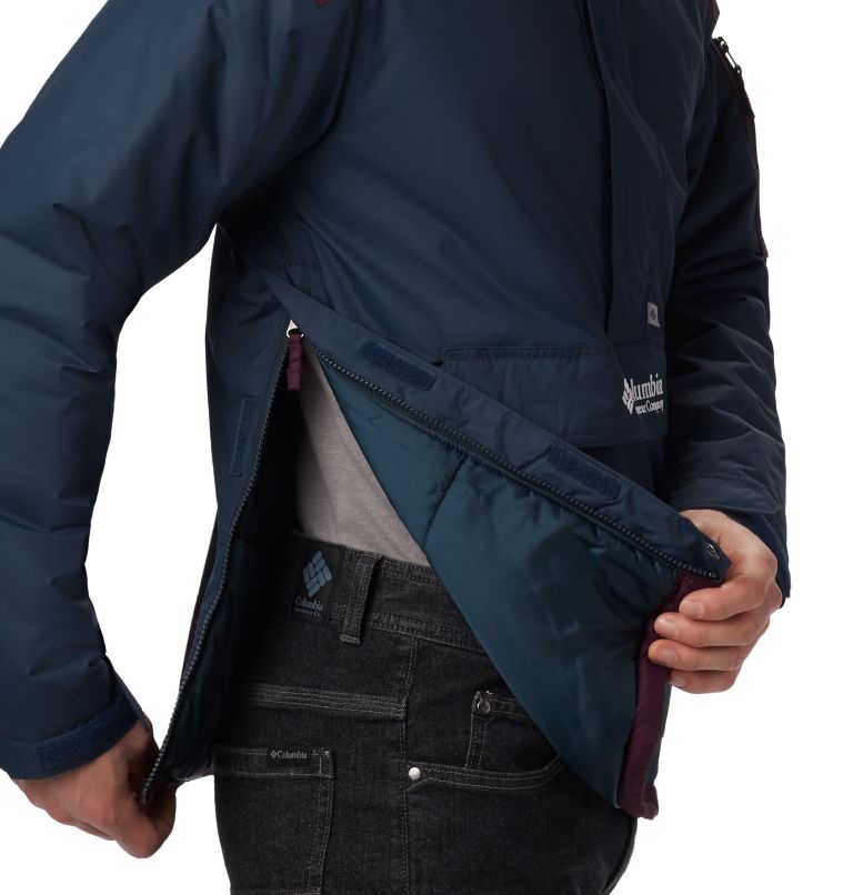 Men's Challenger Insulated Anorak, Color: Night Shadow, Black Cherry, image 4