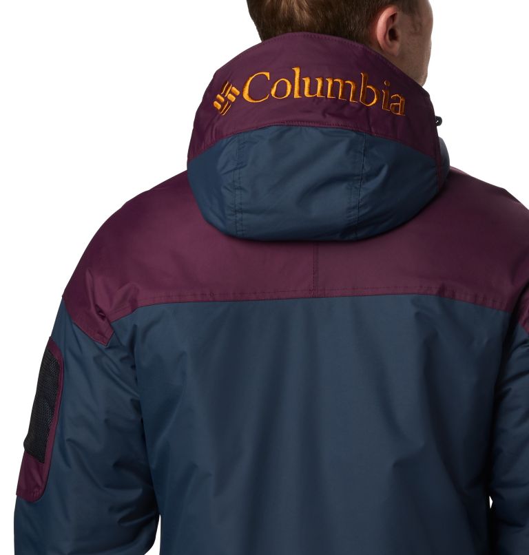Men's Challenger Insulated Anorak, Color: Night Shadow, Black Cherry, image 5