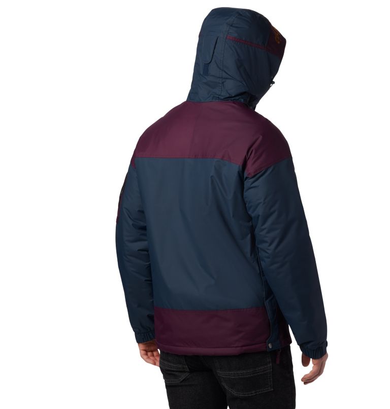 Men's Challenger Insulated Anorak, Color: Night Shadow, Black Cherry, image 2