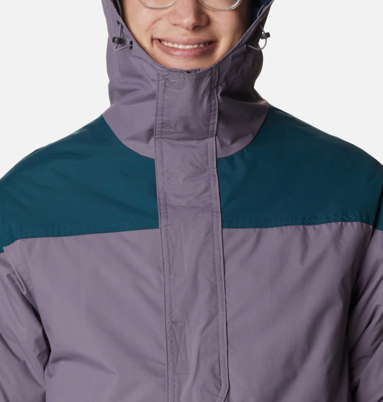 Columbia Challenger Pullover Giacca Impermeabile Uomo, Stone  Green/Collegiate Navy - Bike Sport Adventure