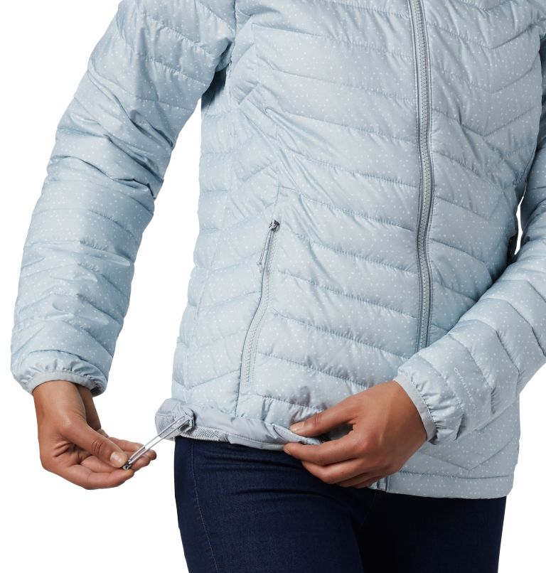 Women's Powder Lite Jacket, Color: Cirrus Grey Sparkler Print, image 4