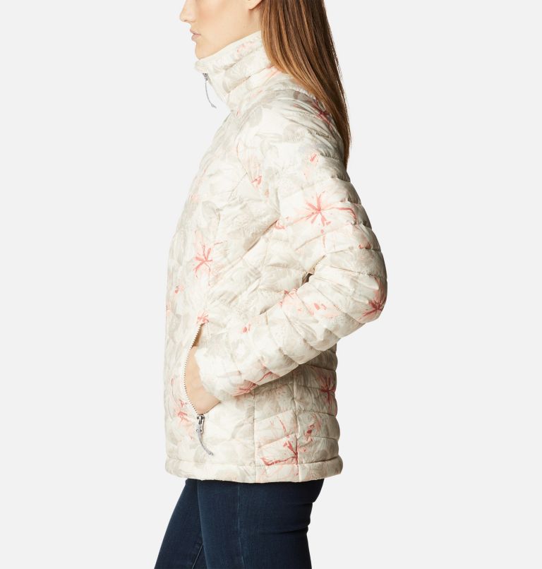 Thumbnail: Women’s Powder Lite Jacket, Color: Chalk Aurelian Print, image 3