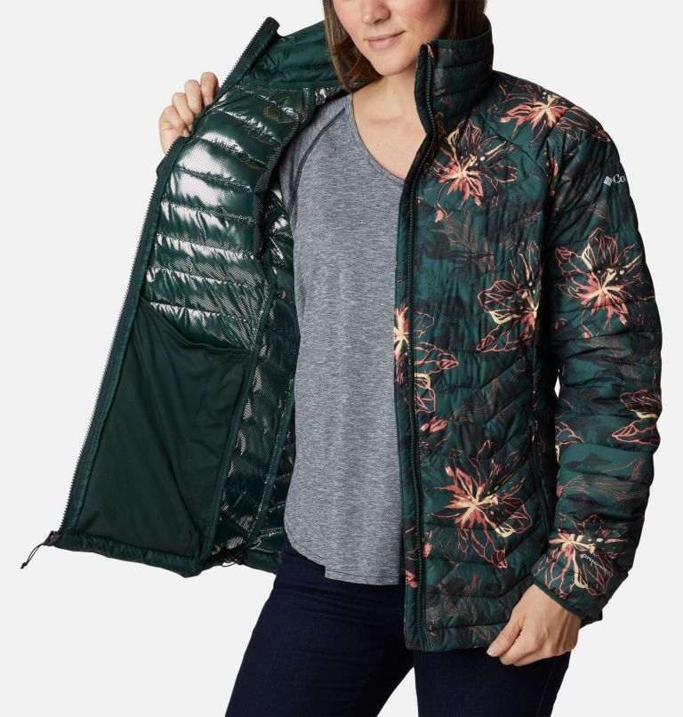Thumbnail: Women’s Powder Lite Jacket, Color: Spruce Aurelian Print, image 5