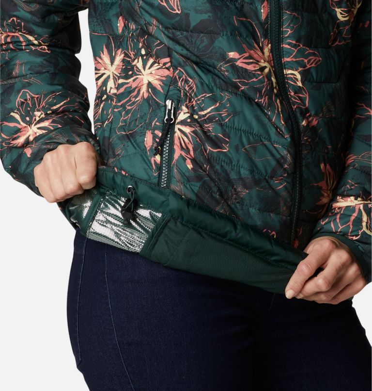 Women’s Powder Lite Jacket, Color: Spruce Aurelian Print, image 7