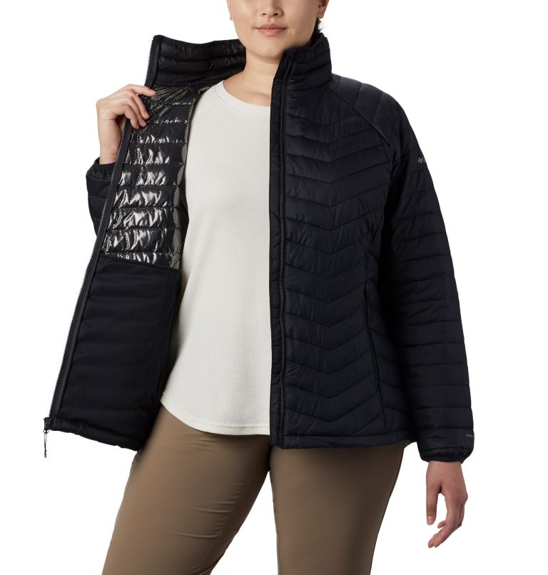 Thumbnail: Women's Powder Lite Jacket - Plus Size, Color: Black, image 6