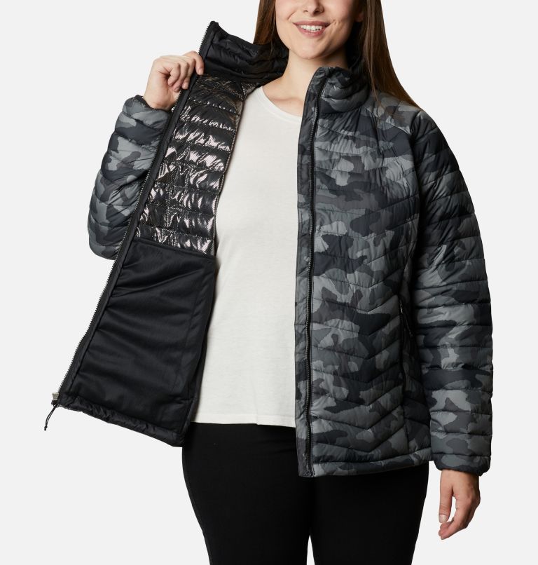 Women's Powder Lite Jacket - Plus Size, Color: Black Traditional Camo, image 5