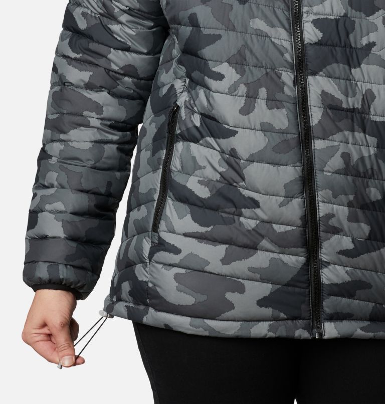 Women's Powder Lite Jacket - Plus Size, Color: Black Traditional Camo, image 6
