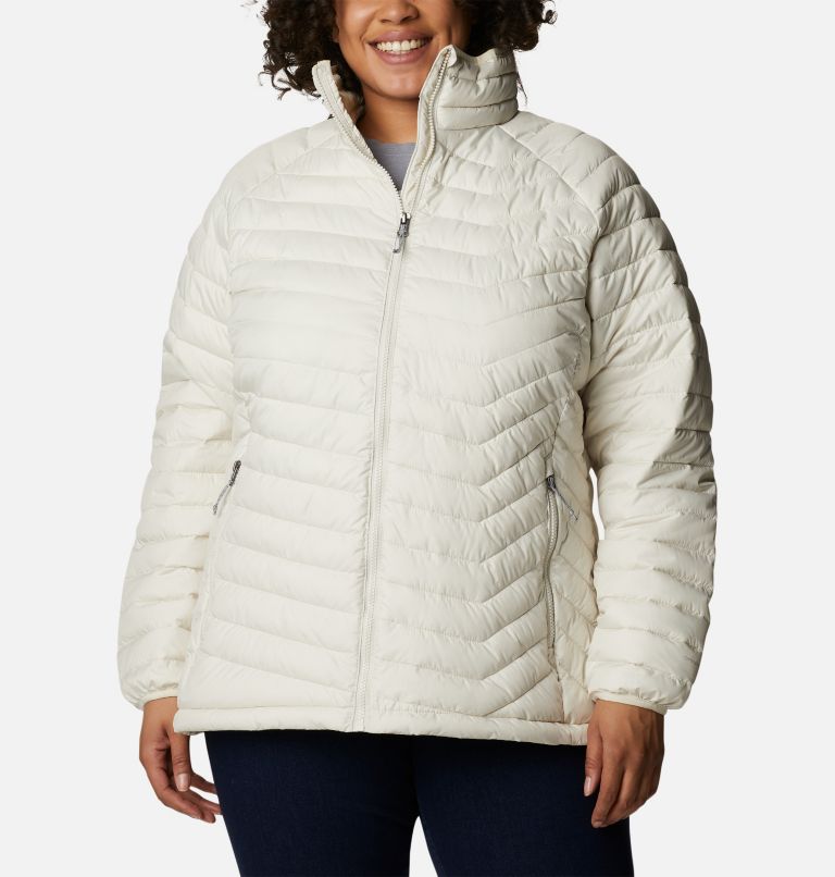 Thumbnail: Women's Powder Lite Jacket - Plus Size, Color: Chalk, image 1