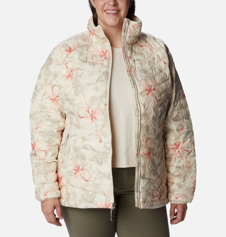 Thumbnail: Women's Powder Lite Jacket - Plus Size, Color: Chalk Aurelian Print, image 8