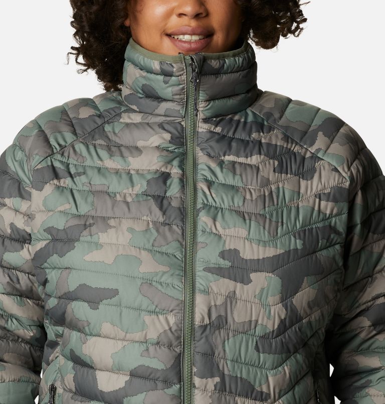 Women's Powder Lite Jacket - Plus Size, Color: Cypress Trad Camo Print, image 4