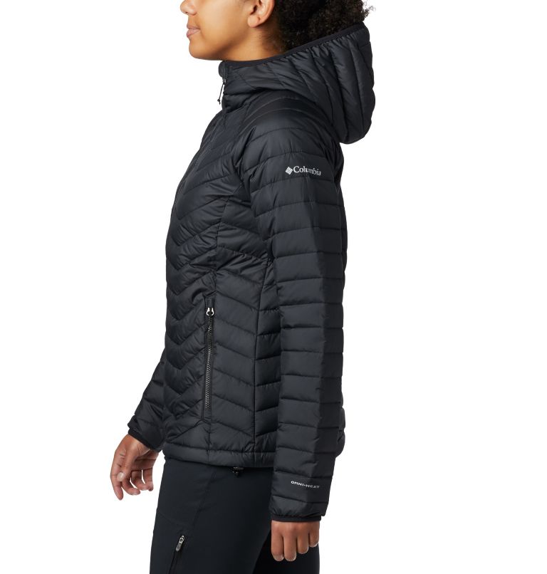 Thumbnail: Women’s Powder Lite Insulated Hooded Jacket, Color: Black, image 3