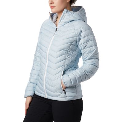 Powder Lite&trade; Kapuzenjacke f&uuml;r Damen Powder Lite&trade; Hooded Jacket | 103 | XS, Cirrus Grey Sparkler Print, front
