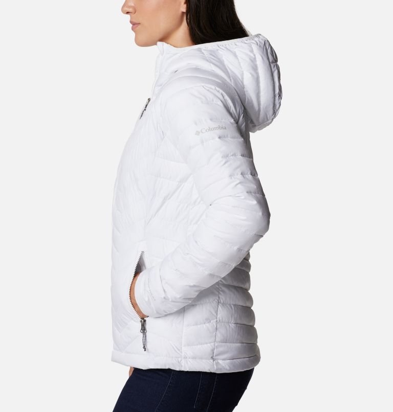 Thumbnail: Women’s Powder Lite Hooded Jacket, Color: White, image 3