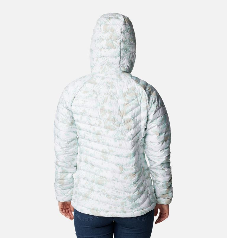 Thumbnail: Women's Powder Lite Hooded Jacket, Color: White Flurries Print, image 2