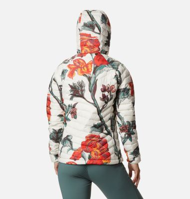 Powder Lite&trade; Kapuzenjacke f&uuml;r Damen Powder Lite&trade; Hooded Jacket | 103 | XS, Chalk Botanica Print, back