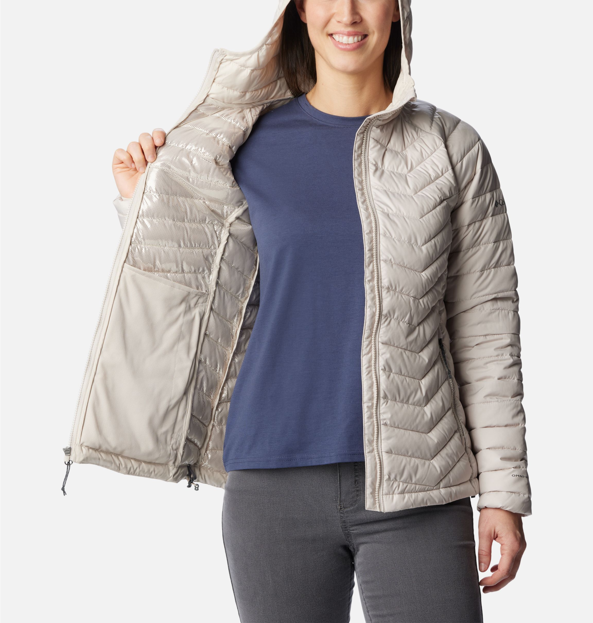 Columbia Powder Lite™ Hooded Jacket Beetroot Plumíferos de senderismo mujer  : Snowleader