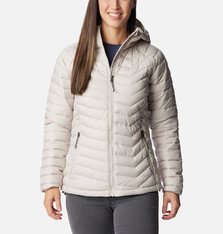 Thumbnail: Women’s Powder Lite Insulated Hooded Jacket, Color: Dark Stone, image 1