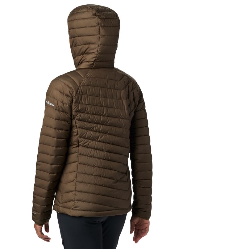Thumbnail: Women’s Powder Lite Insulated Hooded Jacket, Color: Olive Green, image 2