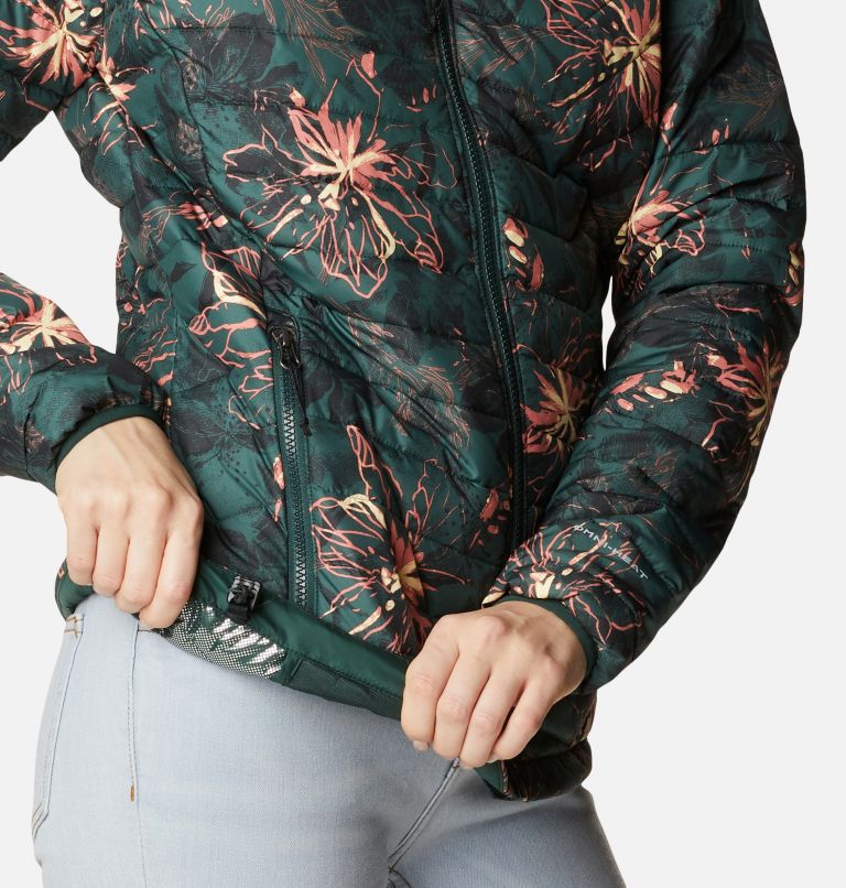 Powder Lite Hooded Jacket | 370 | XL, Color: Spruce Aurelian Print, image 7