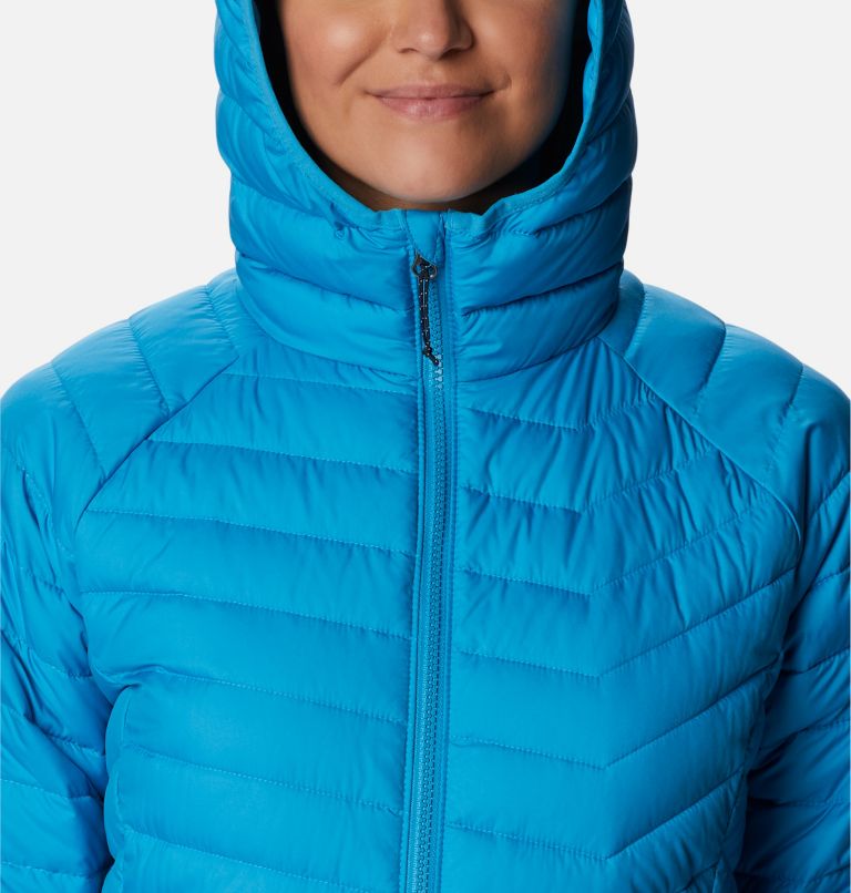 Women’s Powder Lite Insulated Hooded Jacket, Color: Blue Chill, image 4