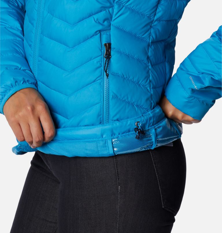 Thumbnail: Women’s Powder Lite Insulated Hooded Jacket, Color: Blue Chill, image 7