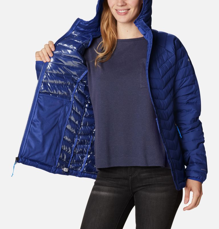 Thumbnail: Women's Powder Lite Hooded Jacket, Color: Dark Sapphire, image 5