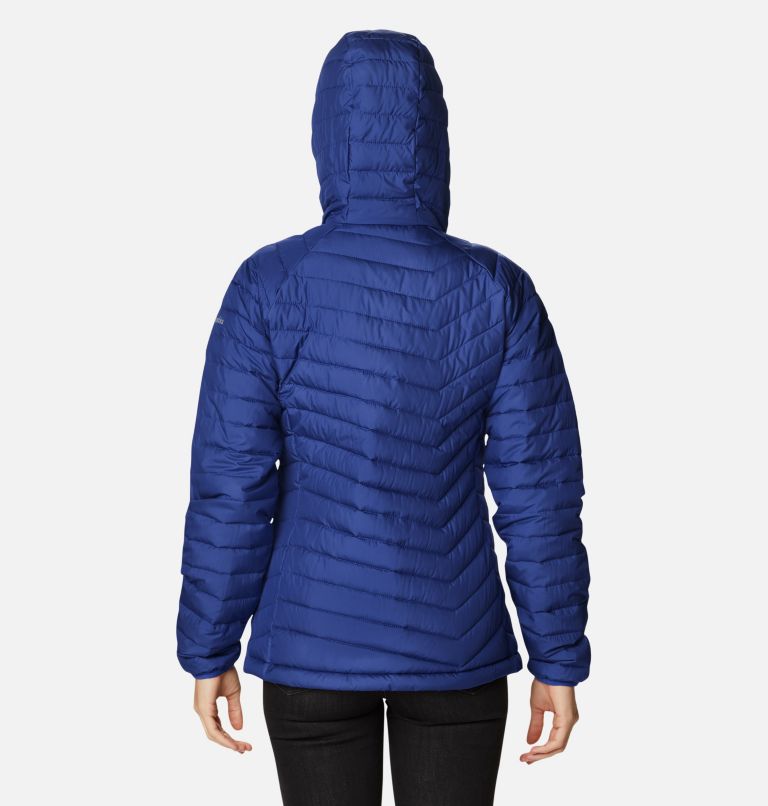 Women's Powder Lite Hooded Jacket, Color: Dark Sapphire, image 2