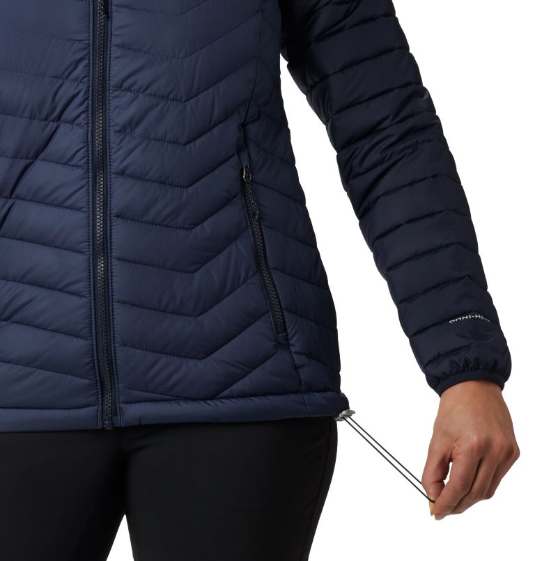 Women’s Powder Lite Insulated Hooded Jacket, Color: Nocturnal, Dark Nocturnal, image 3