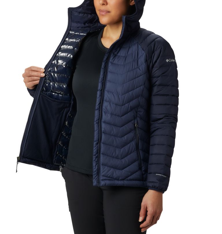 Thumbnail: Women's Powder Lite Hooded Jacket, Color: Nocturnal, Dark Nocturnal, image 5