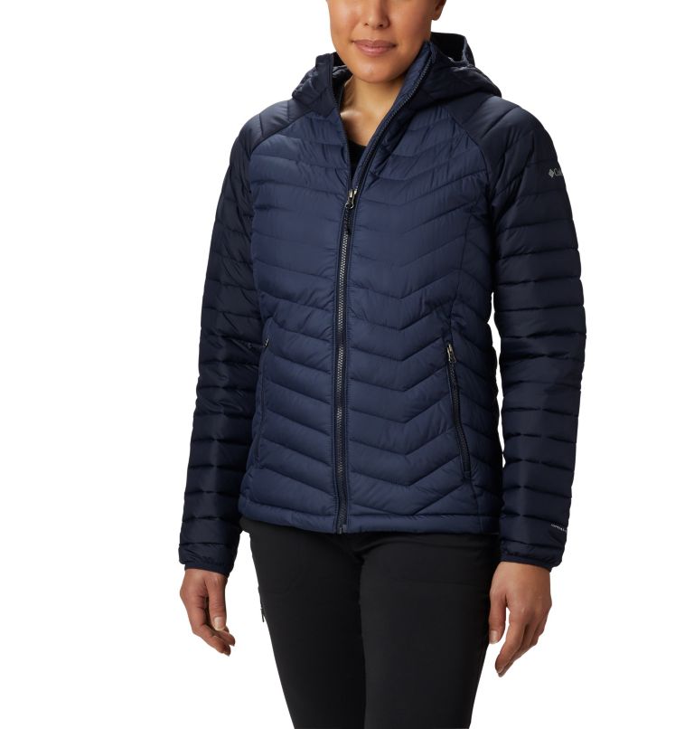 Women’s Powder Lite Insulated Hooded Jacket, Color: Nocturnal, Dark Nocturnal, image 1