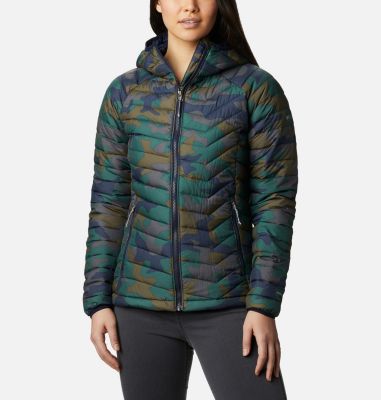 Powder Lite&trade; Kapuzenjacke f&uuml;r Damen Powder Lite&trade; Hooded Jacket | 103 | XS, Dark Nocturnal Traditional Camo, front