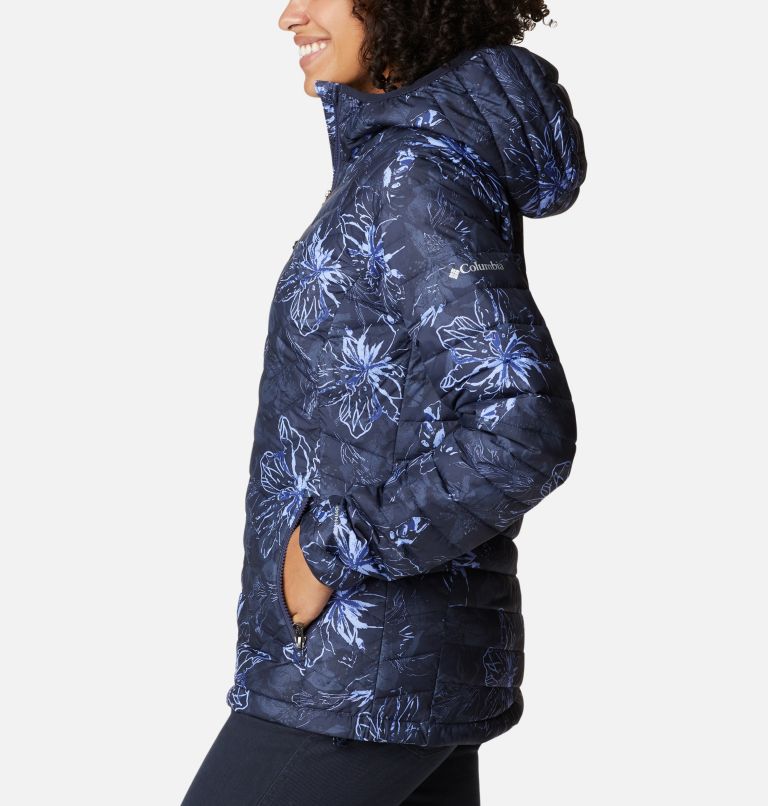 Thumbnail: Women’s Powder Lite Hooded Jacket, Color: Nocturnal Aurelian Print, image 3