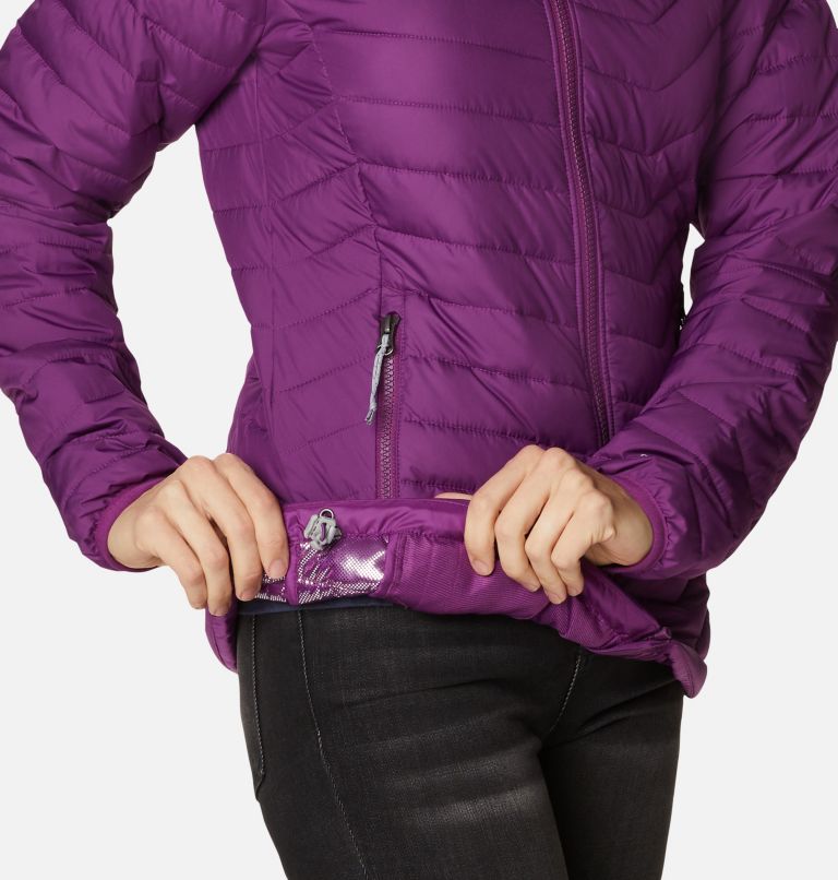 Thumbnail: Women's Powder Lite Hooded Jacket, Color: Plum, image 6