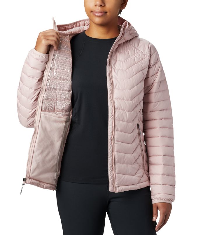 Women's Powder Lite Hooded Jacket, Color: Dusty Pink, image 5
