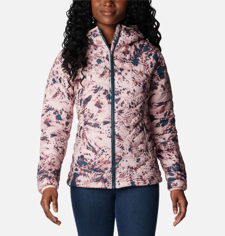 Columbia Powder Lite Hooded Jacket Black Plumíferos esquí mujer : Snowleader