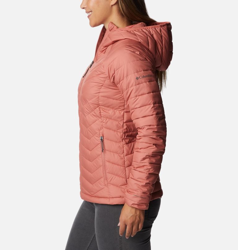 Thumbnail: Women’s Powder Lite Insulated Hooded Jacket, Color: Dark coral, image 3