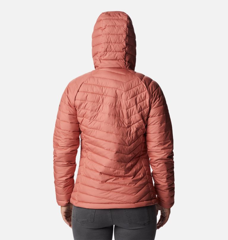 Women’s Powder Lite Insulated Hooded Jacket, Color: Dark coral, image 2